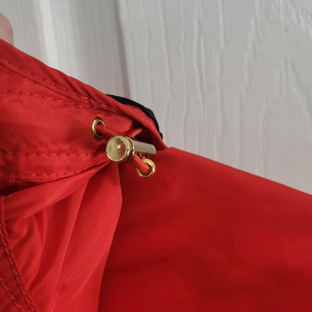 Zara Basic Red Windbreaker Jacket Pockets Detacha… - image 4